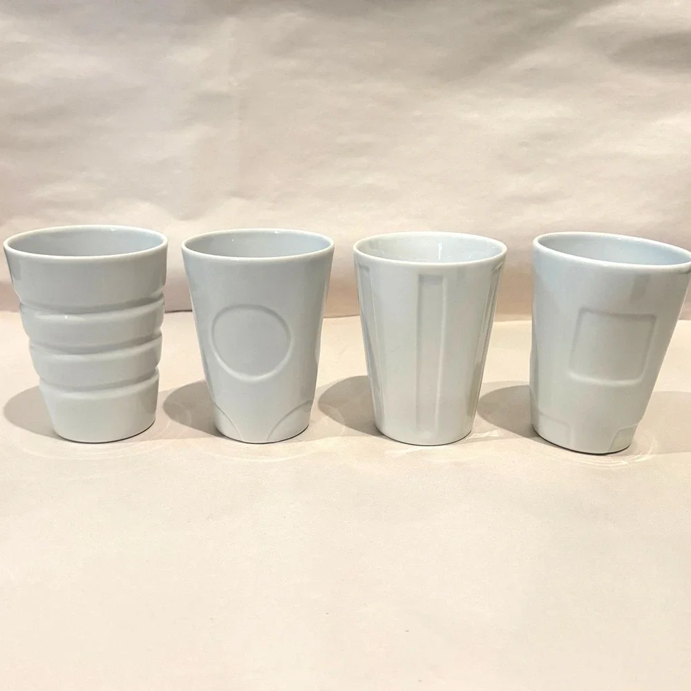 Starbucks New Bone China‎ Espresso Cup Set of 4 NIB Gift Box Barista Series